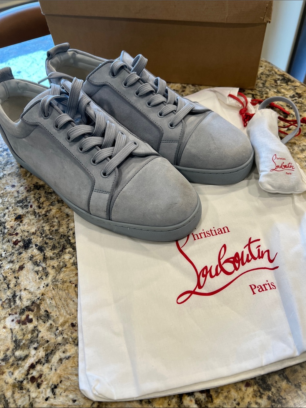 Christian Louboutin Men's Paseo color Suede Low-Top Sneakers